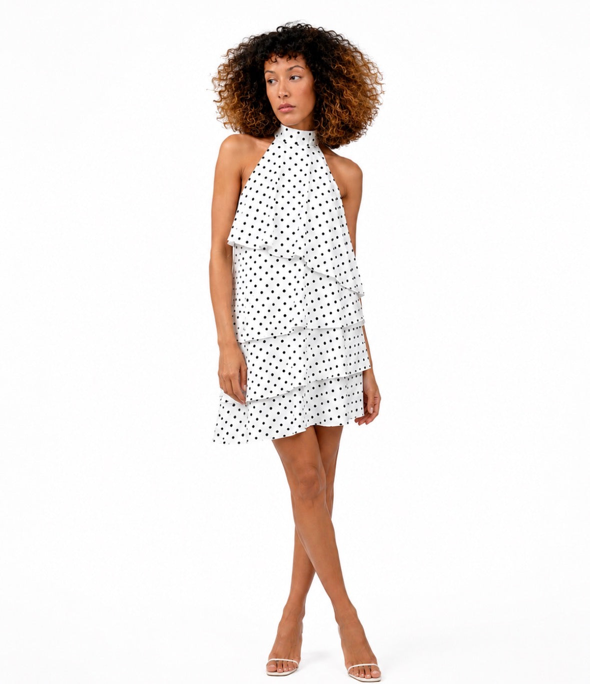 polka dot halter dress