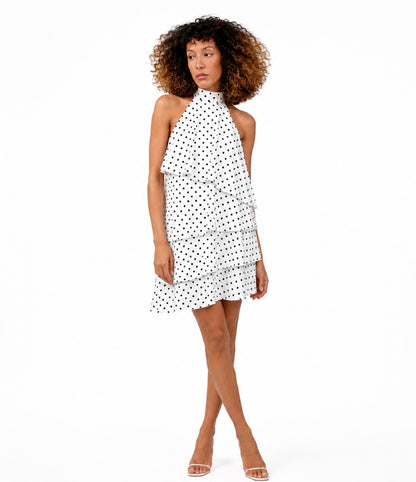 polka dot halter dress