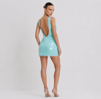 Azure Glow Mini Dress