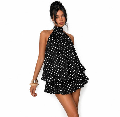 polka dot mini dress women