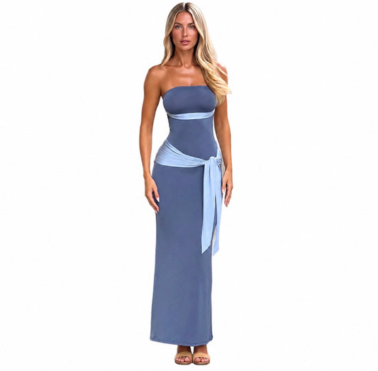blue maxi dress