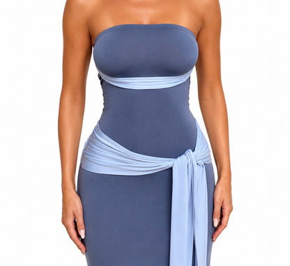 blue maxi dress