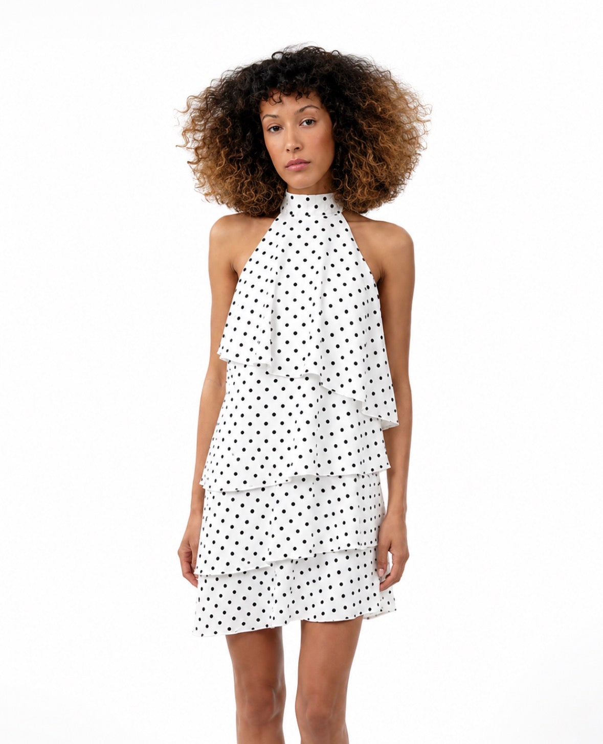 polka dot halter dress
