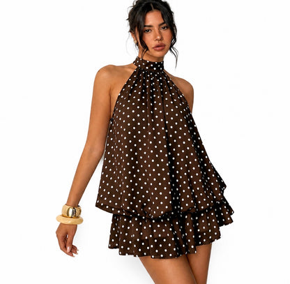 polka dot mini dress women
