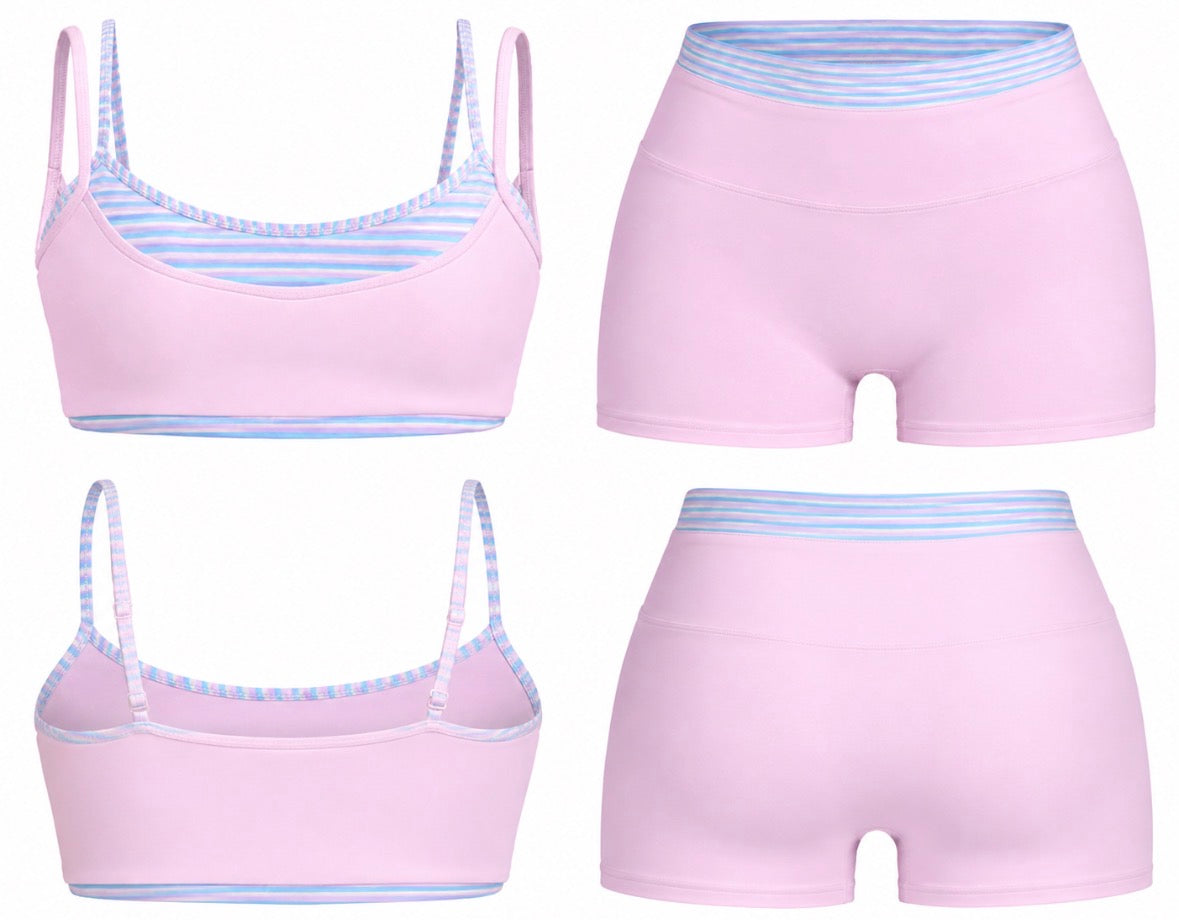 Layered Sports pink set