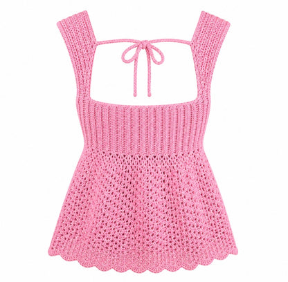 Pink crochet top