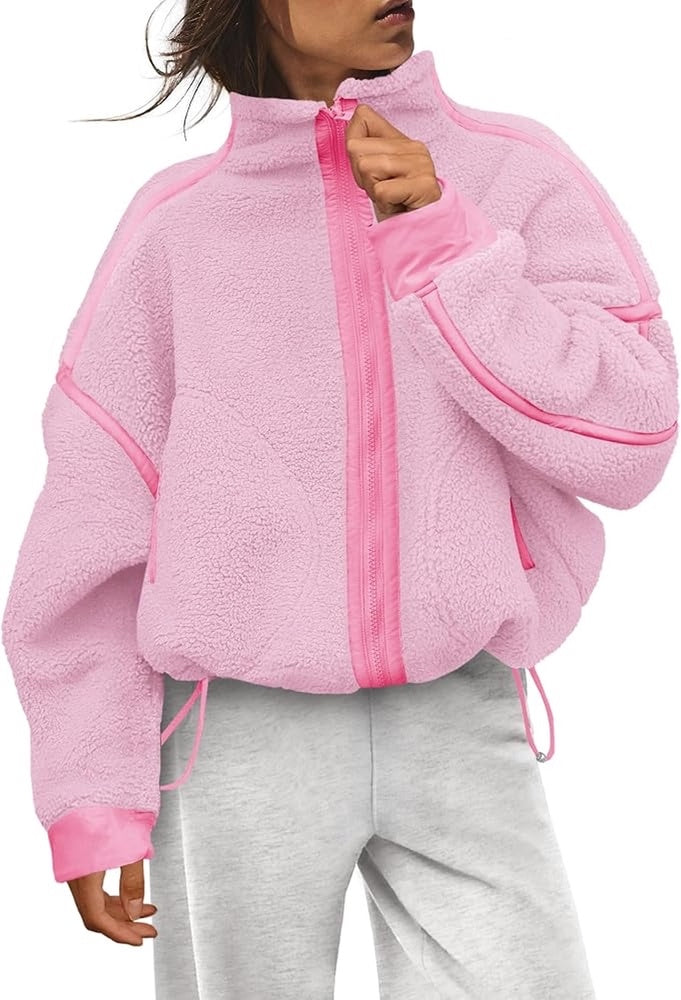 Pink fleece jacket