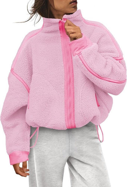 Pink fleece jacket