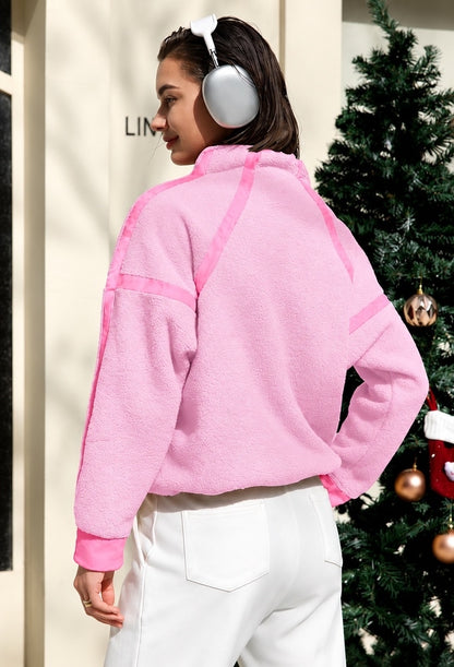 Pink fleece jacket